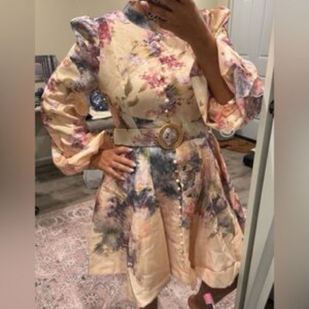 Ina Multicolor Floral Long Sleeve Dress